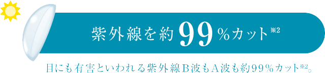 紫外線を99%カット