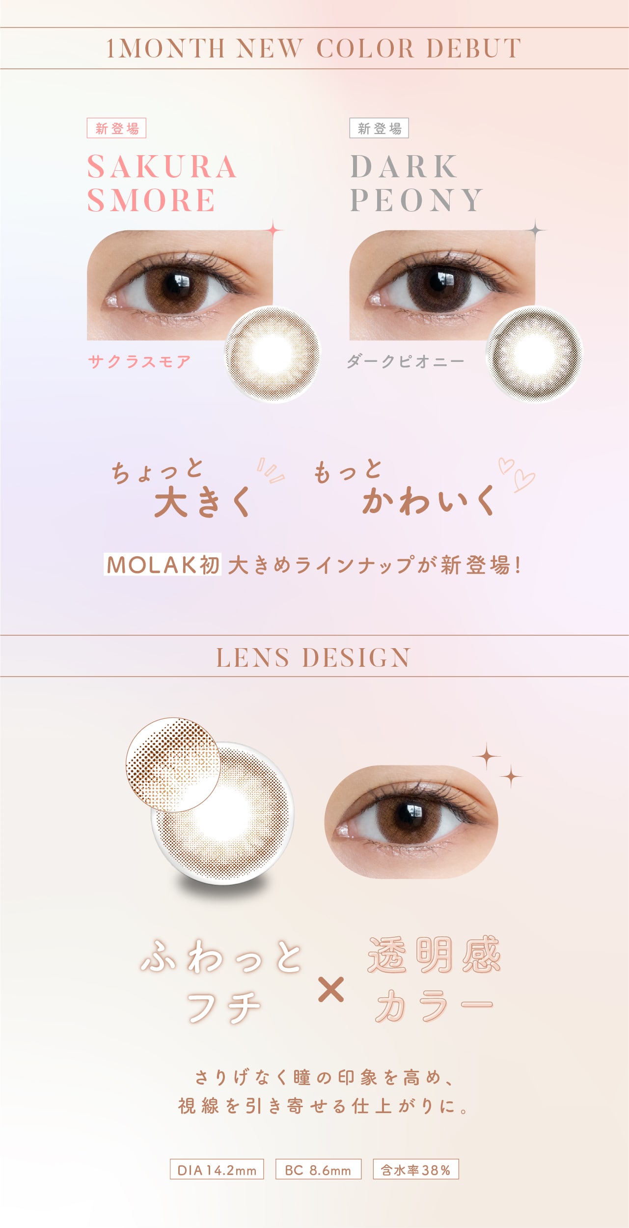 MOLAK 1MONTH モラク ワンマンス 1MONTH NEW COLOR DEBUT