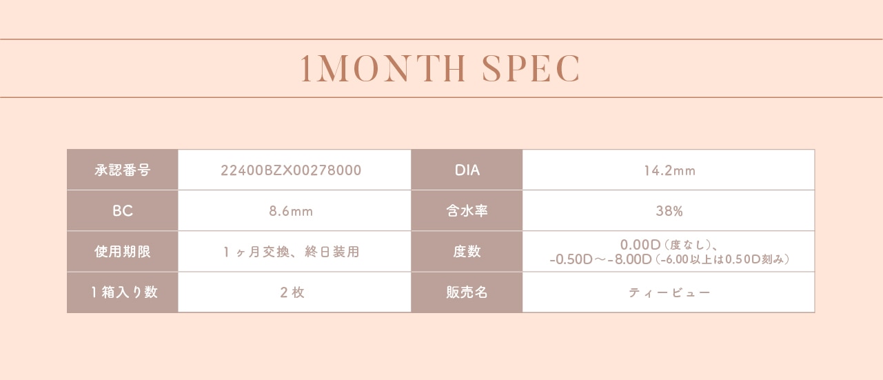 MOLAK 1MONTH モラク ワンマンス 1MONTH SPEC