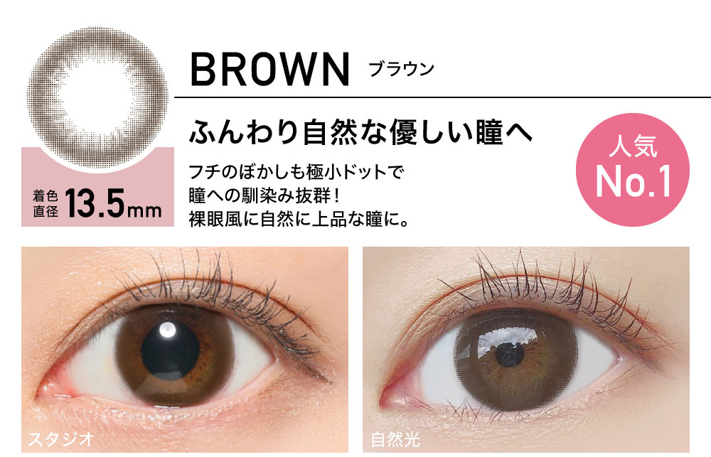 ReVIA 1day color レヴィア ワンデー カラー【BROWN ブラウン】
