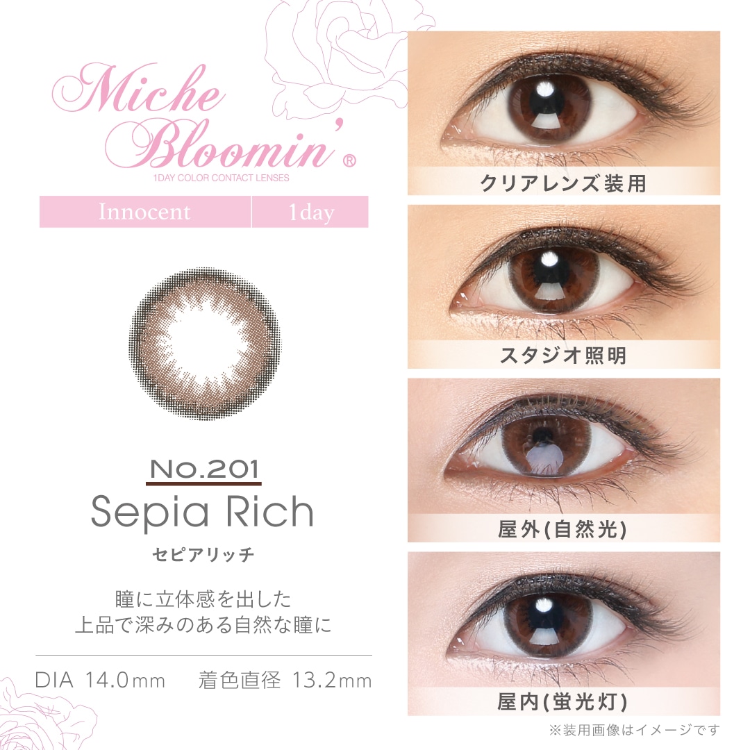 ミッシュ ブルーミン ワンデー シリーズ【Sepia Rich セピアリッチ】
