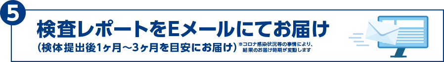 D検査レポートをEメールにてお届け